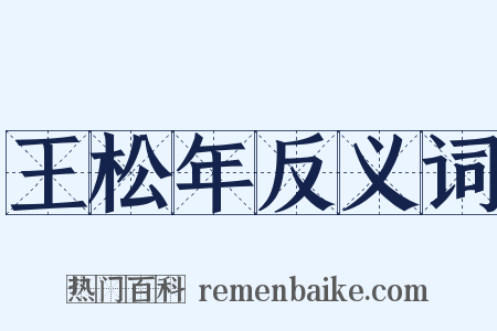 王松年反义词是什么意思的图片